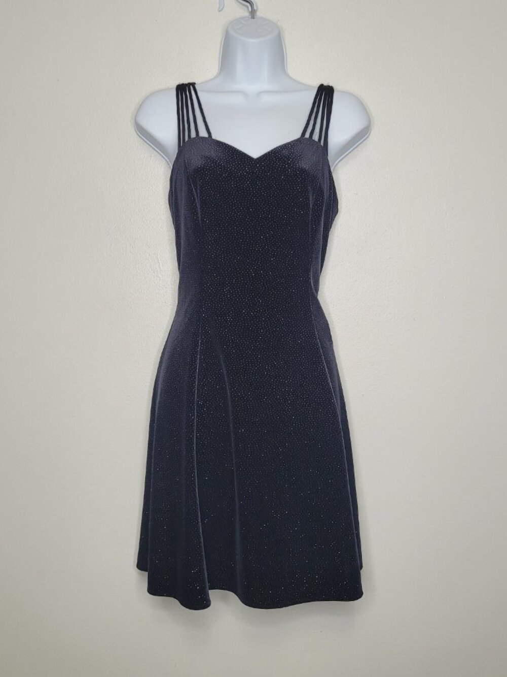 Y2k Vintage Jump black sparkly mini homecoming dance grunge goth dress 7/8